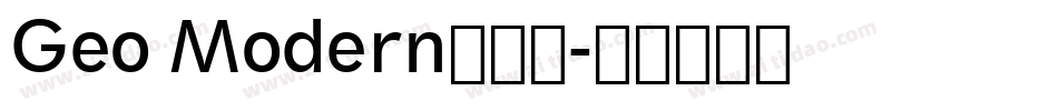 Geo Modern生成器字体转换